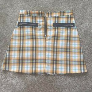 NWOT Y2K 2000s 00s Fashion Nova Plaid Zip Preppy Academia Schoolgirl Miniskirt